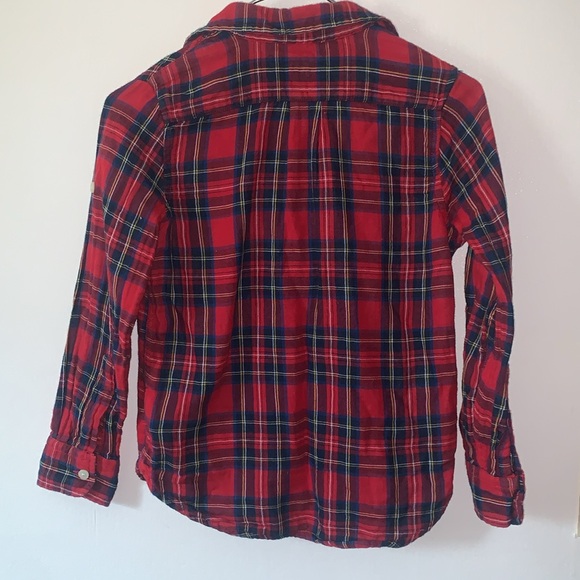 Preowned Gap Kids Long Sleeve Plaid Button Down Shirt. - Picture 3 of 10